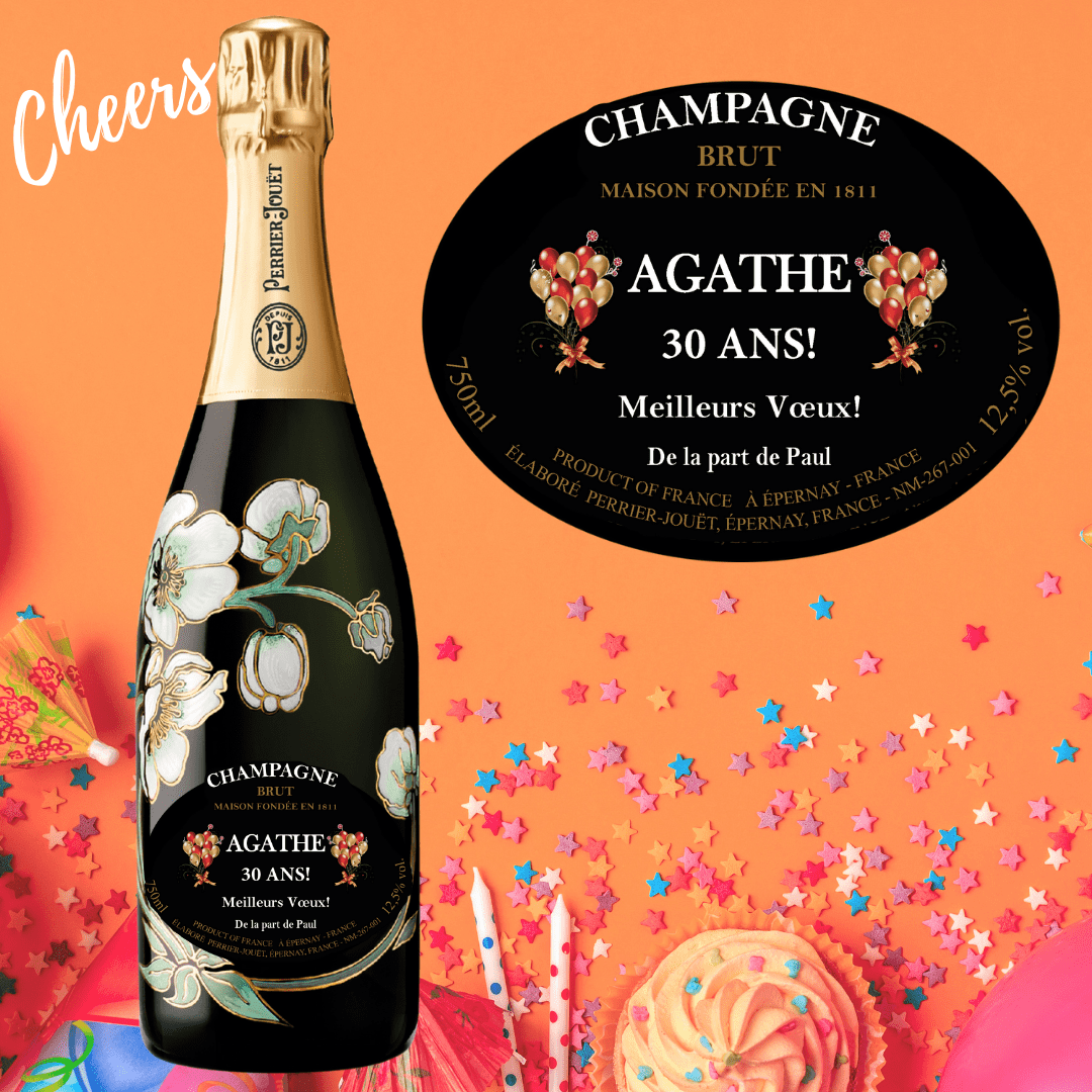 Champagne Perrier Jouet Belle Epoque 12 Danniversaire Cadeaux Danniversaire Idees Originales Alcool Personnalise Solovelybox Fr
