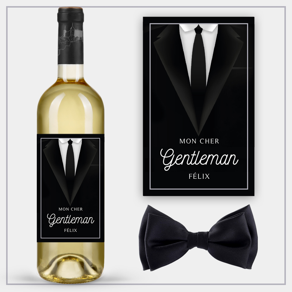 GENTLEMAN VIN BLANC SAN JUAN - CADEAU POUR HOMME - Vin Blanc à Offrir en  Cadeau. Idée Originale. Personnalisé 