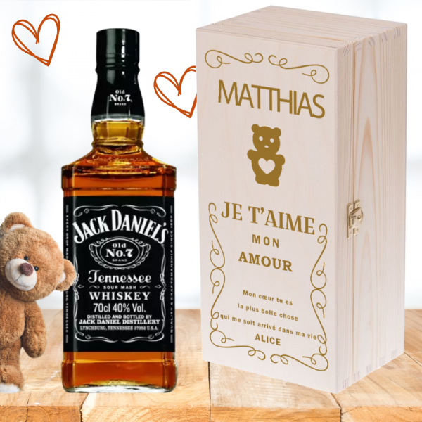 Coffret cadeau personnalisé bouteille d'alcool et de whisky Idées cadeaux  pour homme, cadeaux d'anniversaire pour lui, coffret cadeau en bois gravé -   Canada